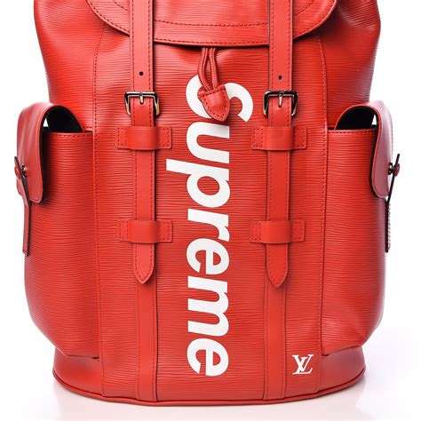 supreme louis vuitton backpack red|Louis Vuitton supreme x wallet.